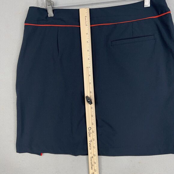 Greg Norman Skirt Womens 8 Dark Navy Red Skort Shorts Golf Performance Active - Picture 13 of 14